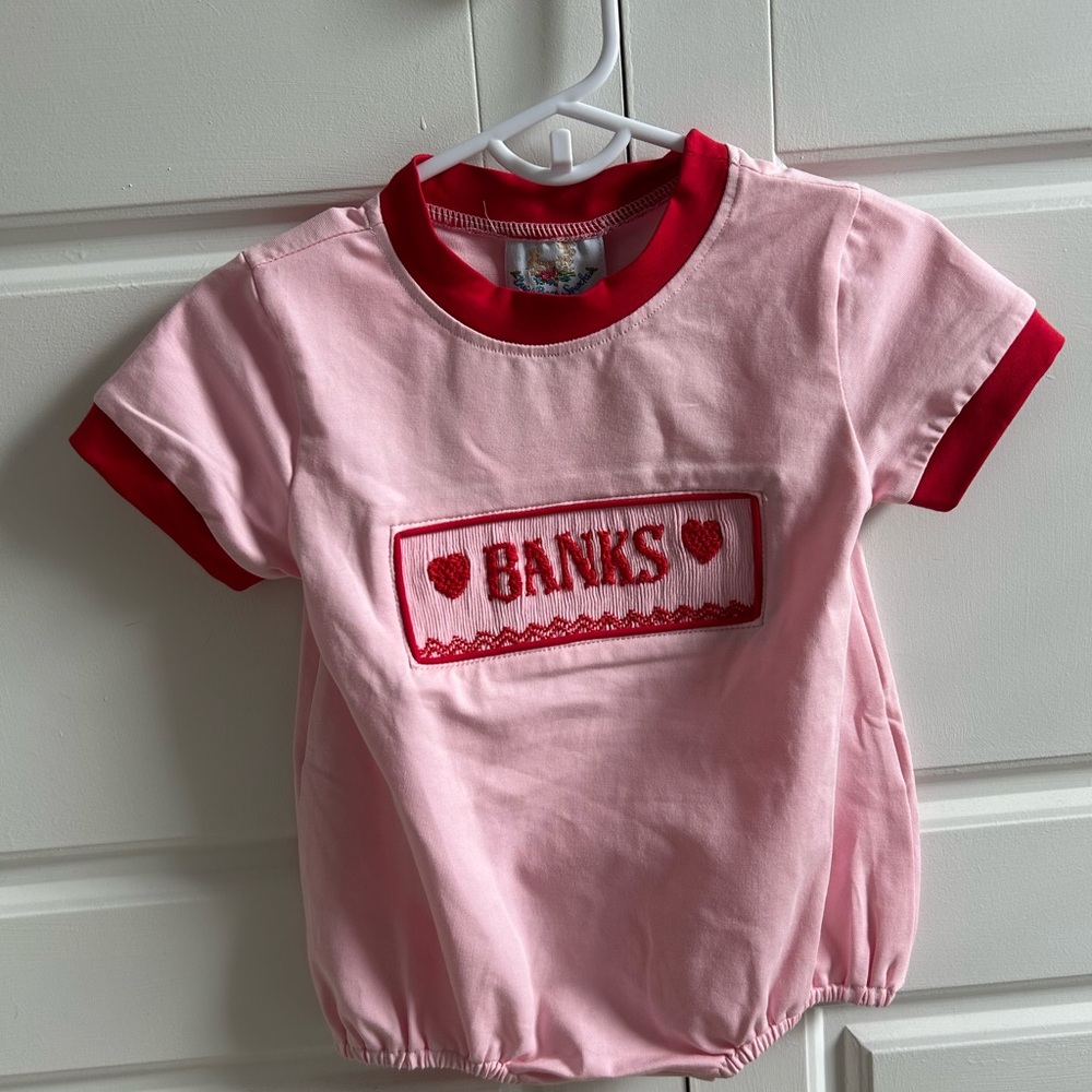 Personalized ‘Banks’ Valentines Day Bubble NWT